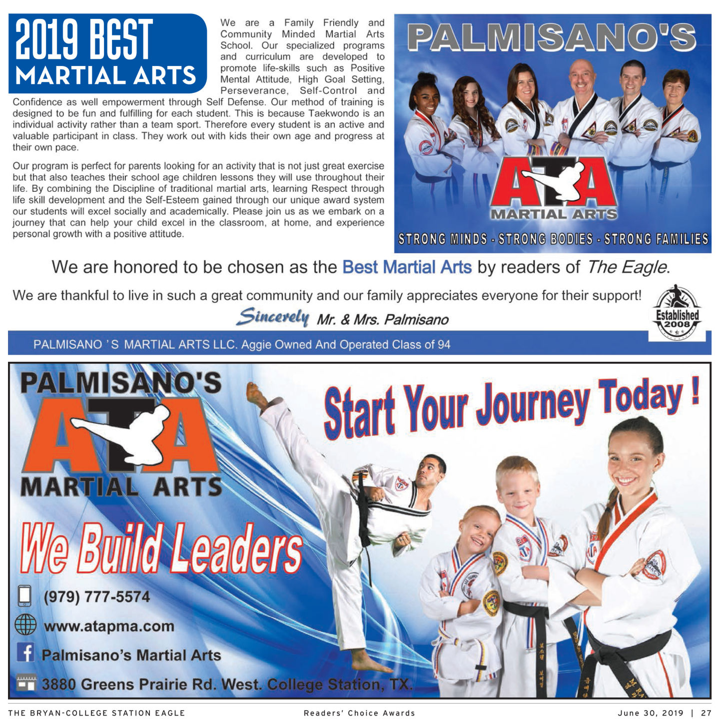 The Eagle Readers' Choice Award 2019